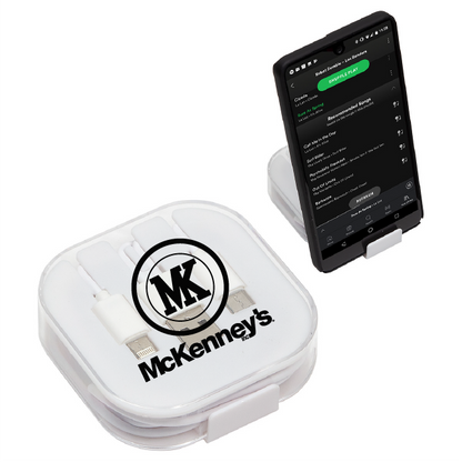 Trio 3-in-1 Charging Cable with Phone Stand