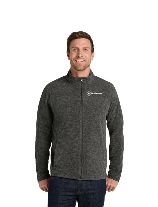 Port Authority® Heather Microfleece Full-Zip Jacket
